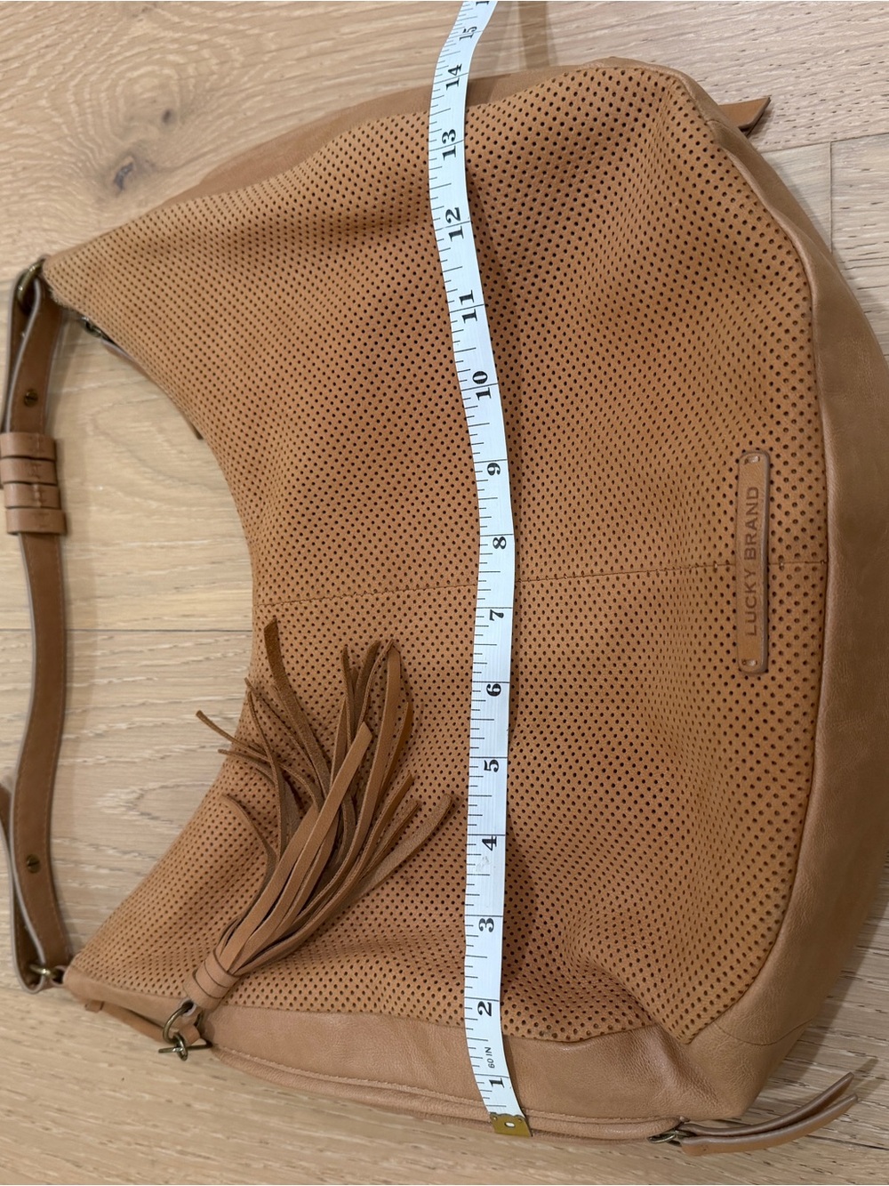 Lucky Brand Two-Piece Leather Tote & Hobo Bag Bundle - Rust and Tan - Picture 3 of 14